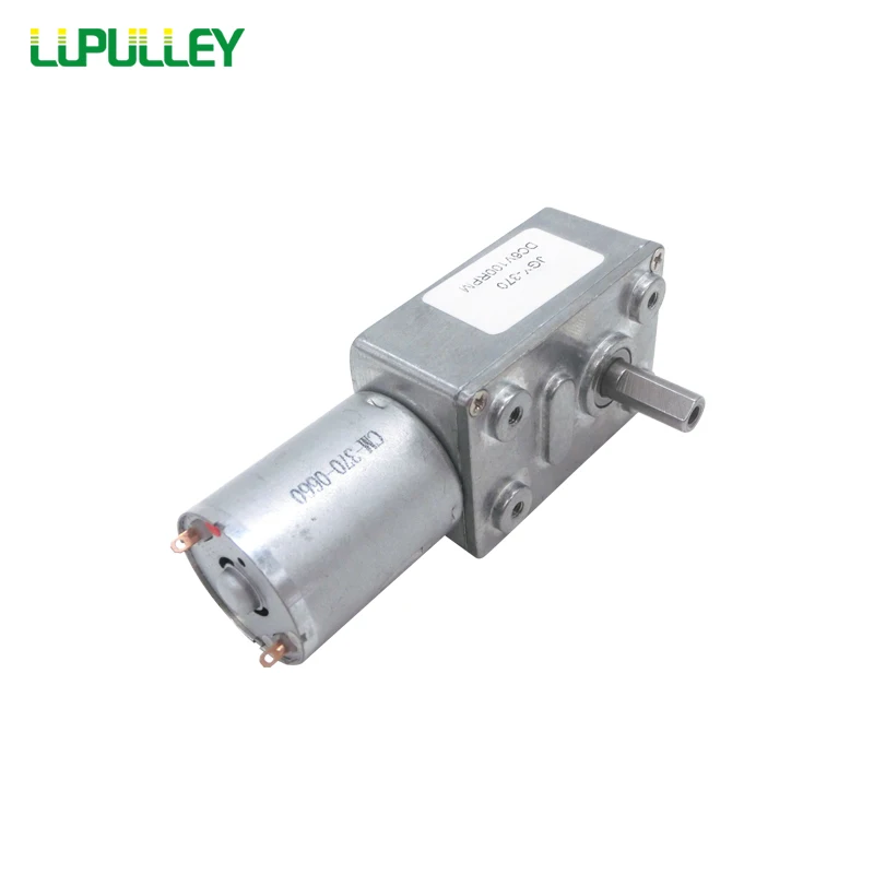 

LUPULLEY JGY-370 Permanent Magnet 6V/24V/12V DC Motor Turbo Worm Geared Motor Variable Speed Reversible Rotation 2/3/6/10/18RPM