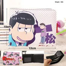 Горячая Аниме Osomatsu Сан Синтетическая кожа короткий Изысканный кошелек/фиолетовый кошелек на кнопке