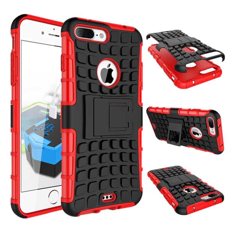 5.5 дюймов Для iPhone 7 Plus Case Hybrid Dual Heavy Duty ударопрочный Броня Корпуса Крышка корпуса