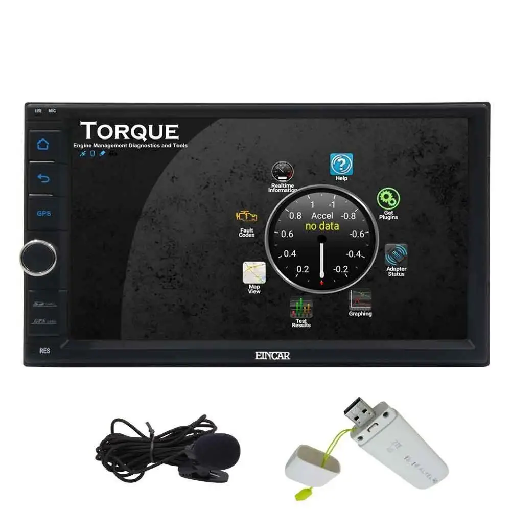 4G Dongle 7 Android6 0 touch screen Double Din In Dash Car Audio font b Radio