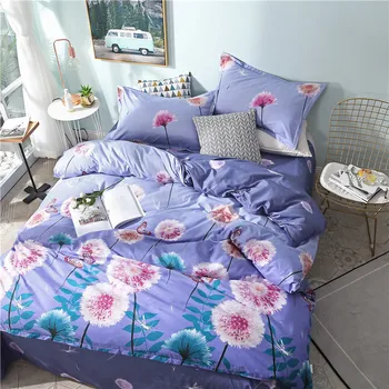 

Flowers Printed Home Textile Printed 3/4pcs Bedding Set Bed Cover Bed Sheet Duvet Cover Pillowcase Bed Linen Bedclothes Queen
