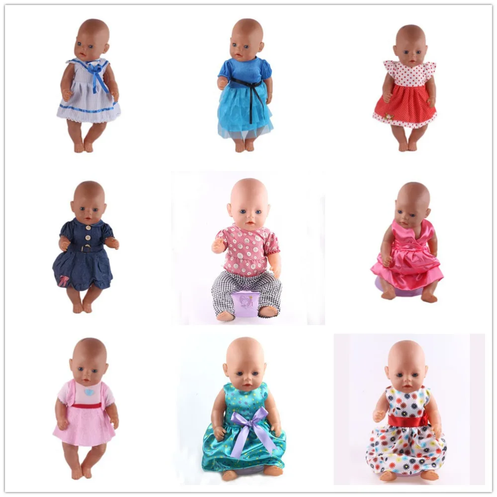 12 Style font b Doll b font Clothes Wear fit 43cm Baby Born zapf 18 American