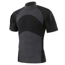 Уличная тактическая футболка Летняя с коротким рукавом Военная Маскировочная тренировочная одежда для мужчин Спорт Фитнес CS военная Униформа футболка