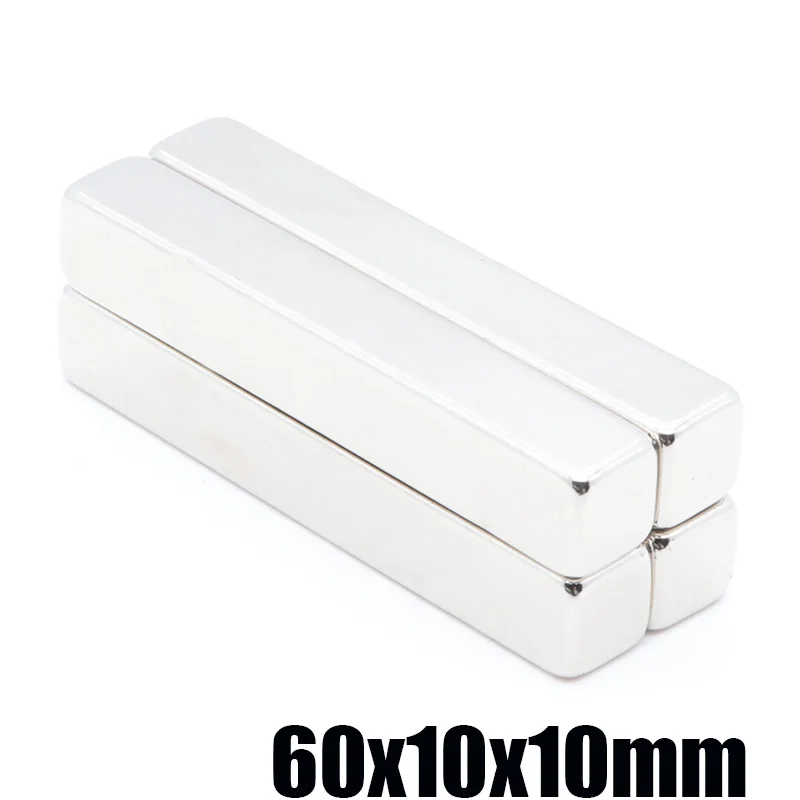 

2pcs 60x10x10 mm Rectangular Magnet 60*10*10 mm Suction Neodymium Magnets Sheet Neodimio Imanes Magneet Tape 60*10*10 mm