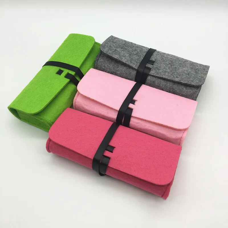 

Green /Gray/Pink /Rose Red Top-grade Exquisite Felt Cloth Sunglasses Boxes High Quality Luxury Fabric Glasses Case