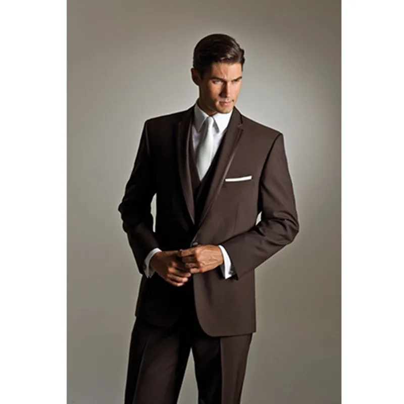 font b men b font slim fit font b suits b font groom tuxedo brown