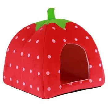 

Strawberry Dog Cat Bed Cushion Home Kennel Puppy Pet Nest Animal Nest Pet Cushion supplies