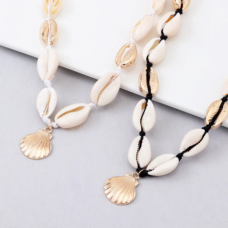 gold shell necklace