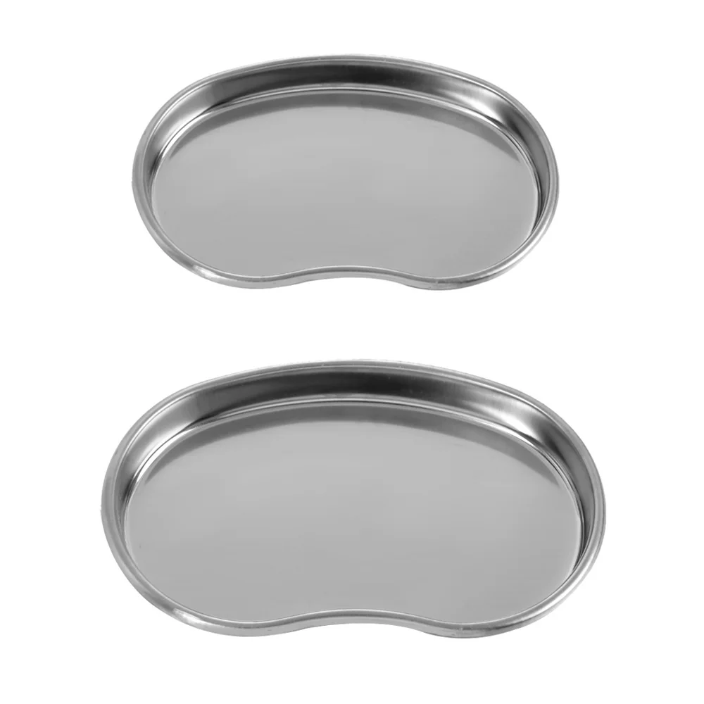 

1pc Stainless Steel Tattoo Tray S/M Szie Surgical Disinfection Bending Plate For Dental Eyebrow Lip Tattoo Sterilization Tool