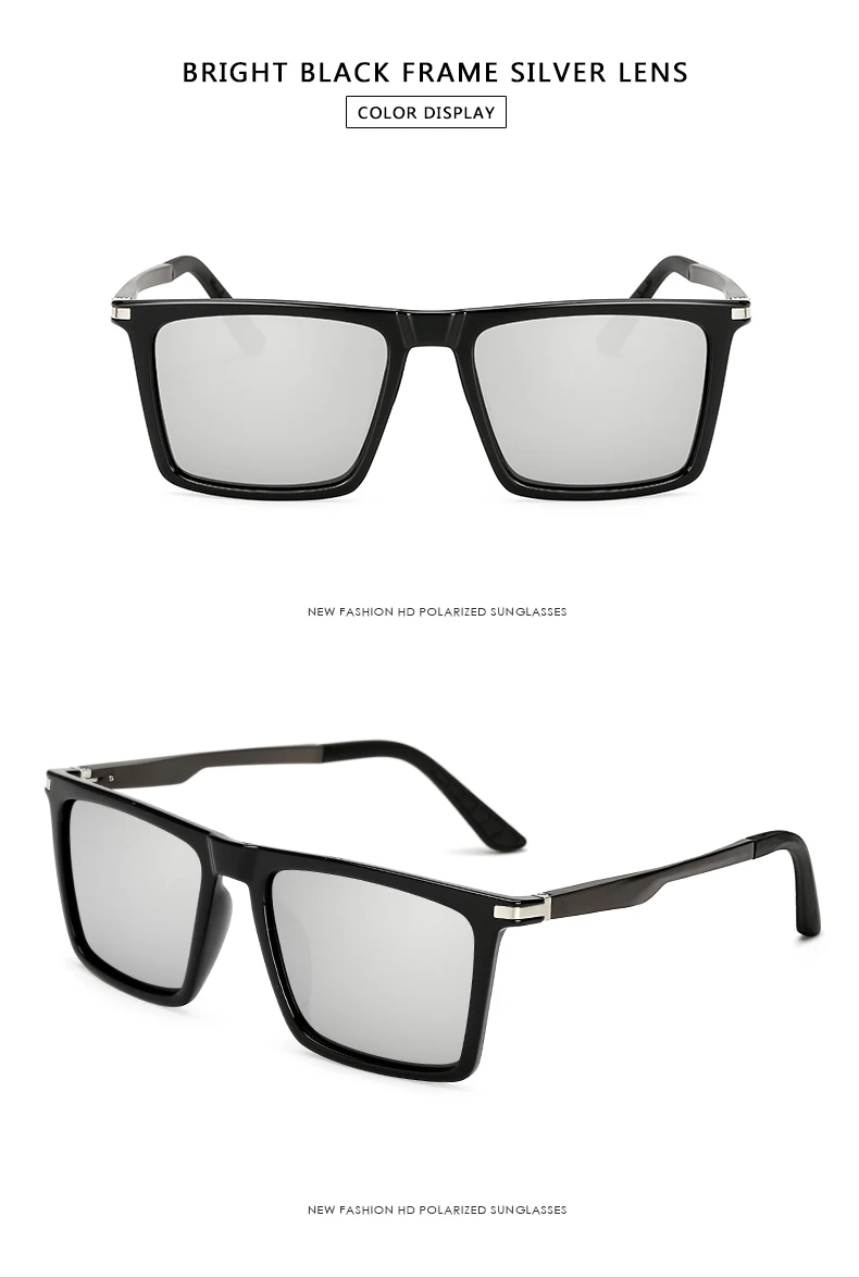 Мужские квадратные поляризованные Солнцезащитные очки для женщин в стиле ретро Винтаж поляризованные линзы Солнцезащитные очки для