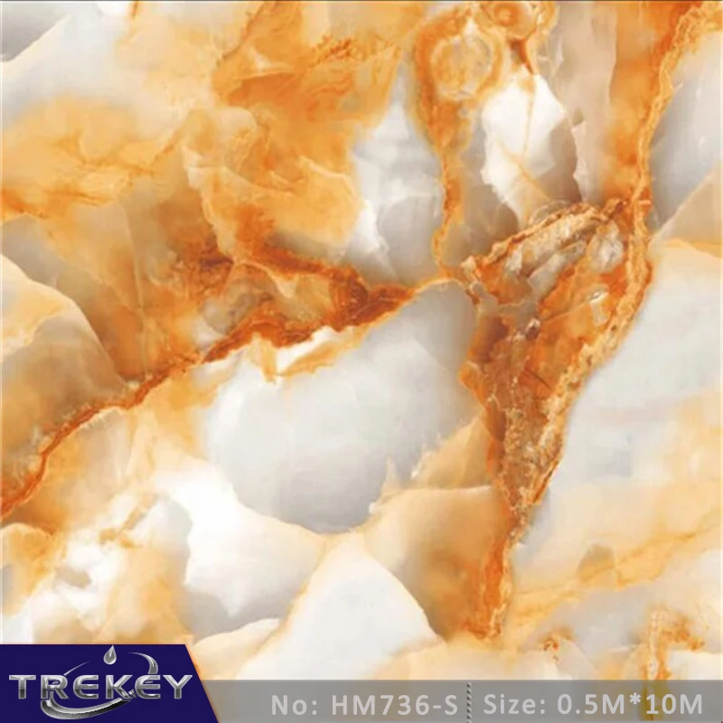 0.5 m * 10 m Mewah Marmer Hidrografi Air Transfer Printing Film, Larut