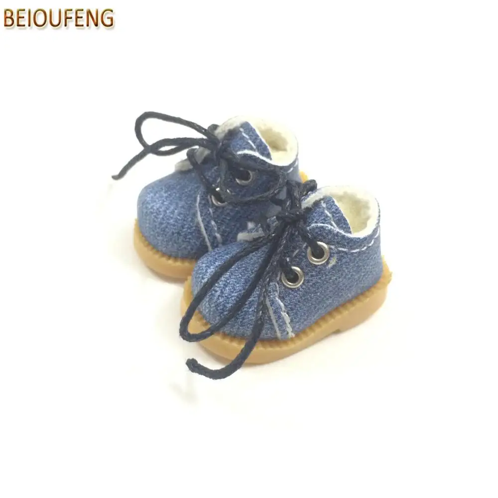 BEIOUFENG 3.8CM Fashion Doll Shoes for Blythe Doll Toy,Mini Gym Shoes Sneakers for Dolls,BJD Doll Footwear Sports Shoes 6 Pair