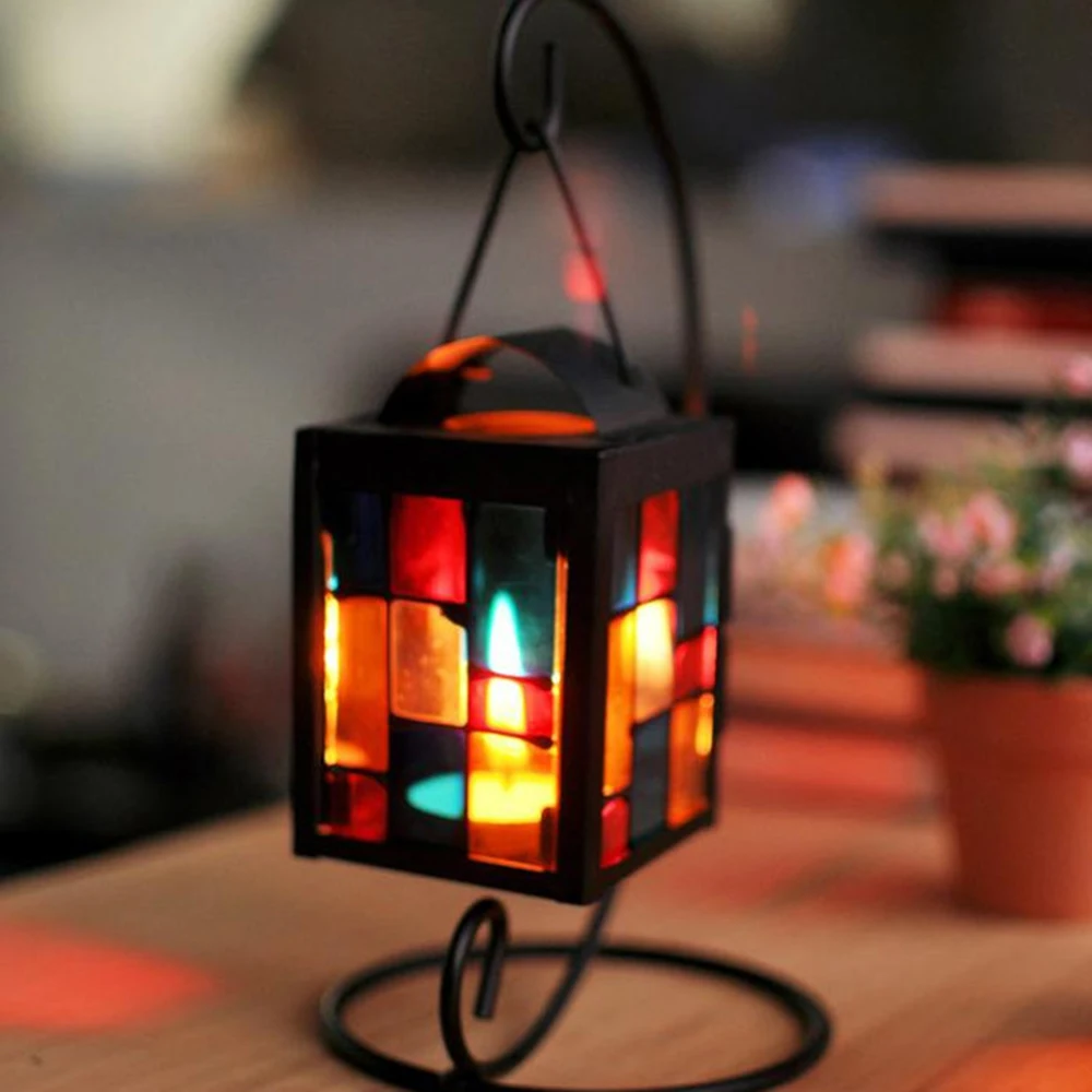 1 шт. Железный свадебный подсвечник винтажный фонарь в форме ...