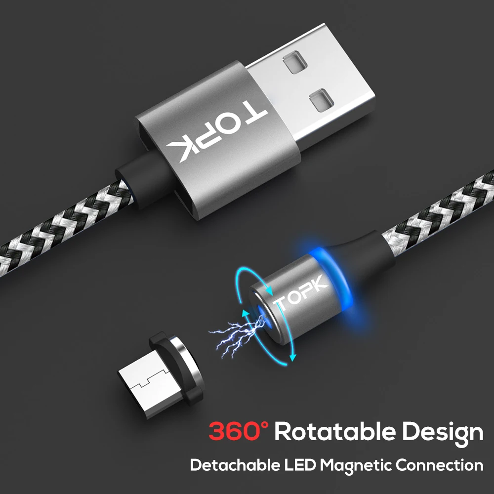 TOPK RLine-R Led USB مغناطيسي صغير كابل ل Xiaomi Redmi ملاحظة 5 سامسونج غالاكسي S7 الهاتف المحمول الكابلات المغناطيس شاحن سلك Microusb TOPK RLine-R Led USB مغناطيسي صغير كابل ل Xiaomi Redmi ملاحظة 5 سامسونج غالاكسي S7 الهاتف المحمول الكابلات المغناطيس شاحن سلك Microusb