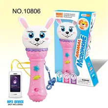 RCtown Детские беспроводные милые животные мультфильм микрофонные игрушки игрушечный микрофон для караоке музыкальный прикрепляемый телефон инструмент игрушка