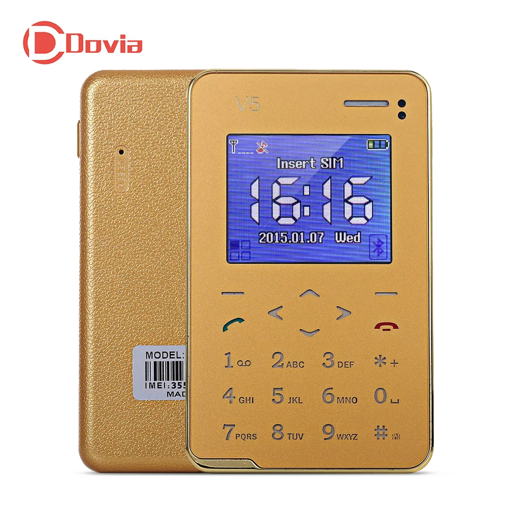 

AIEK\AEKU V5 1.8 inch Ultra-thin Quad Band Card Phone Bluetooth 3.0 FM Audio Player Cellphone