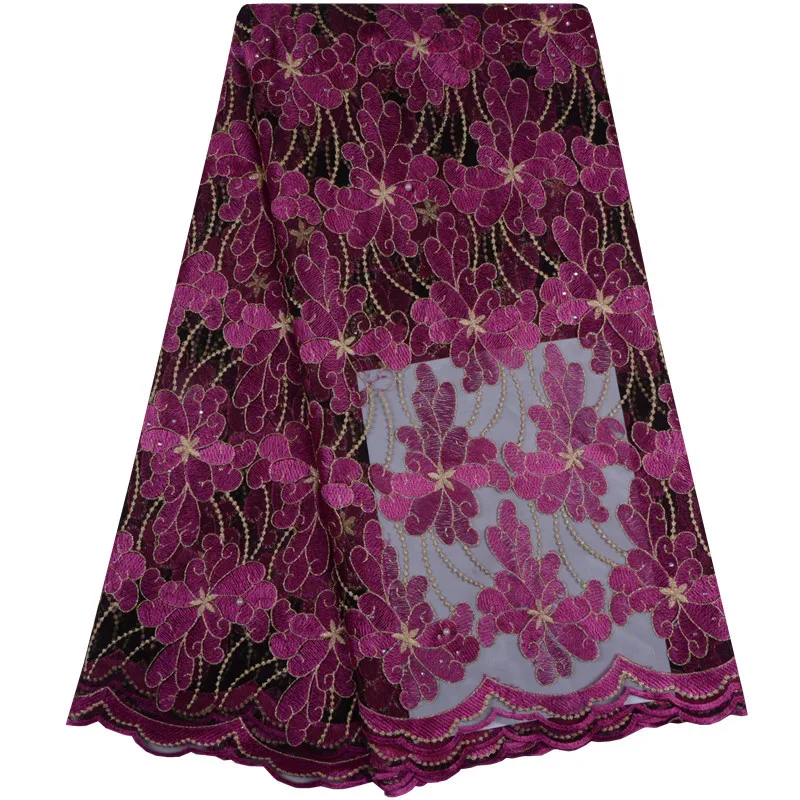 

Нигерийская Роза кружевная ткань для свадьбы африканская Тюль кружевная ткань Новая африканская кружевная ткань с камнями французская кружевная ткань S1130