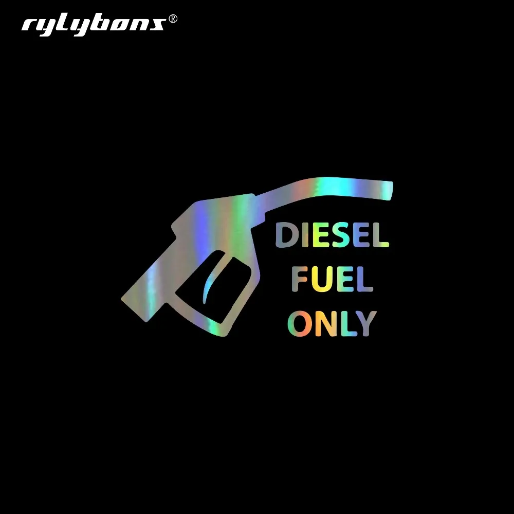 

Rylybons14CM*8.1CM Interesting DIESEL FUEL ONLY Car Sticker Warning Car Styling Decoration Door Body Window Vinyl Stickers
