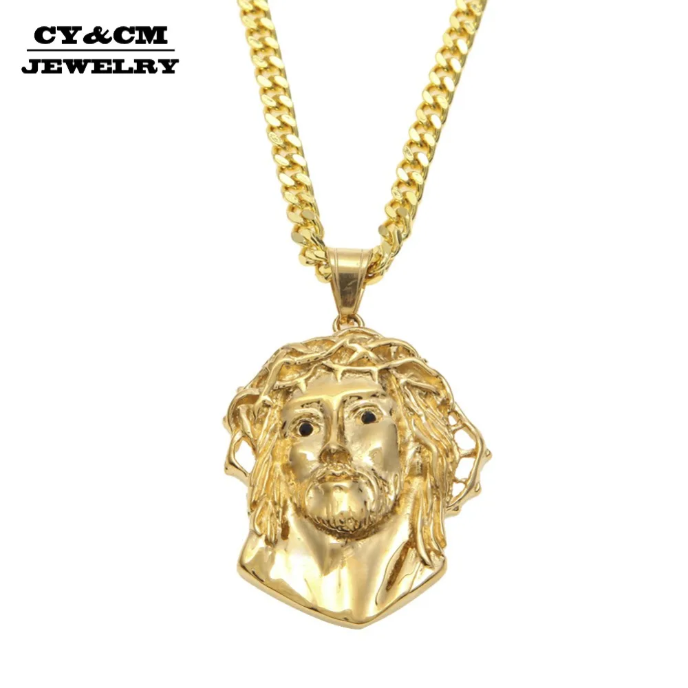 Подвеска CY & см в стиле хип хоп из нержавеющей стали золотистого цвета с рисунком