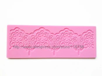 

NEW! Free Shipping Fondant Cake Instant Lace Silicone Mold Sugar Paste Sugar Art Tools Cake Decoration LM-09