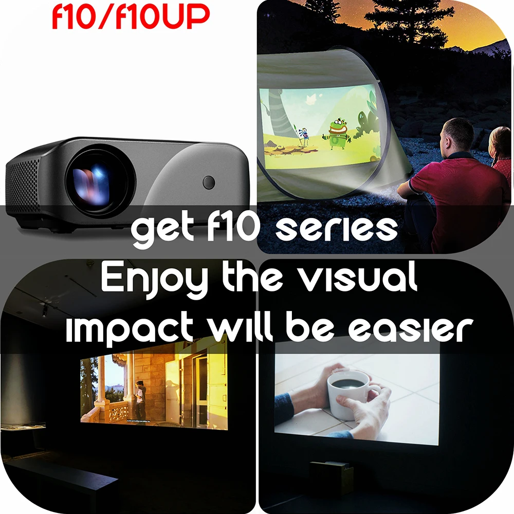 jinhoo projector Universal F10 MINI Projector 1920*720P Resolution LED Projector For Home Cinema Support Full HD Portable 3D Beamer EU/US Plug samsung 4k projector