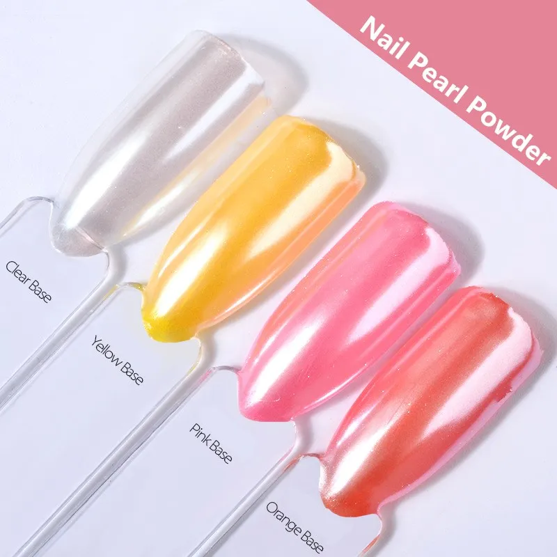 2 جرا/صندوق الماس حورية البحر حورية اللؤلؤ ماتي الساطع الأبيض diy مسمار الفن بريق مسحوق غبار بالكروم مانيكير الديكور