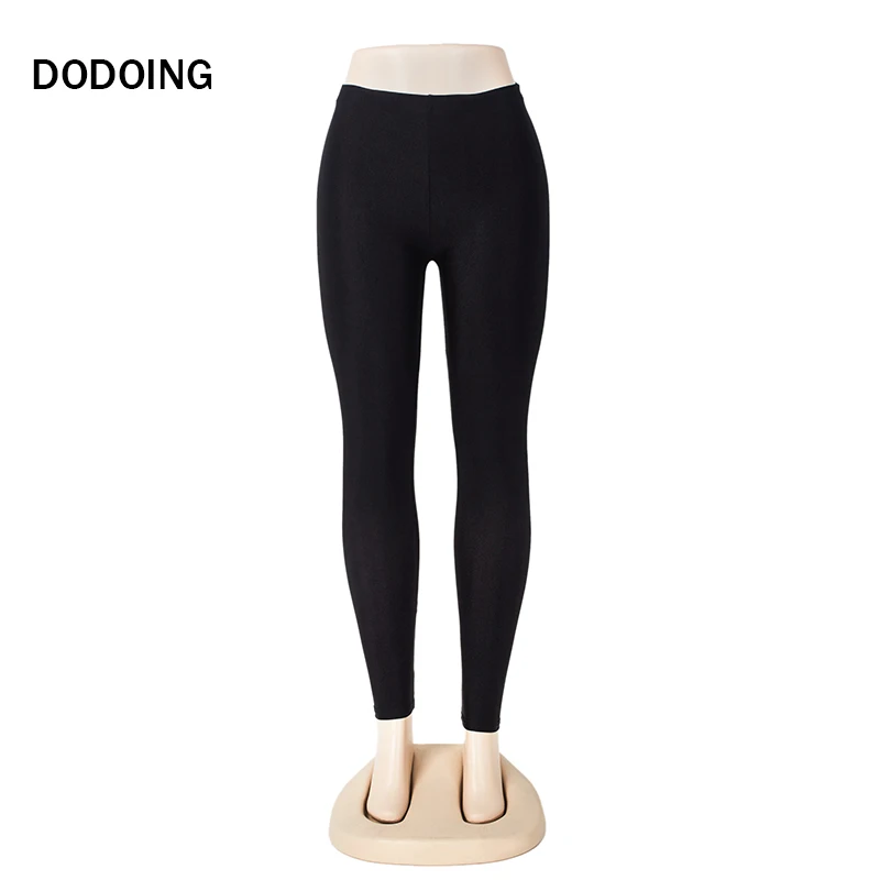 DODOING Fashion pants Women Breathable Slim High Waist Elastic Workout Printed color trousers Plus Size S-3XL
