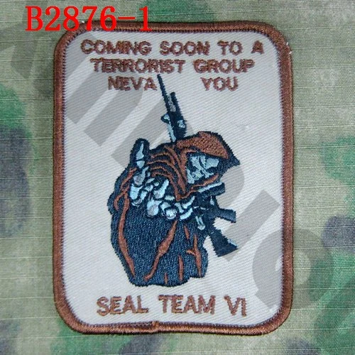 Вышивка патч Боевая морская особая группа быстрого развёртывания SealTeam6 скоро к террористской группе возле вас Военная Тактическая боевой дух