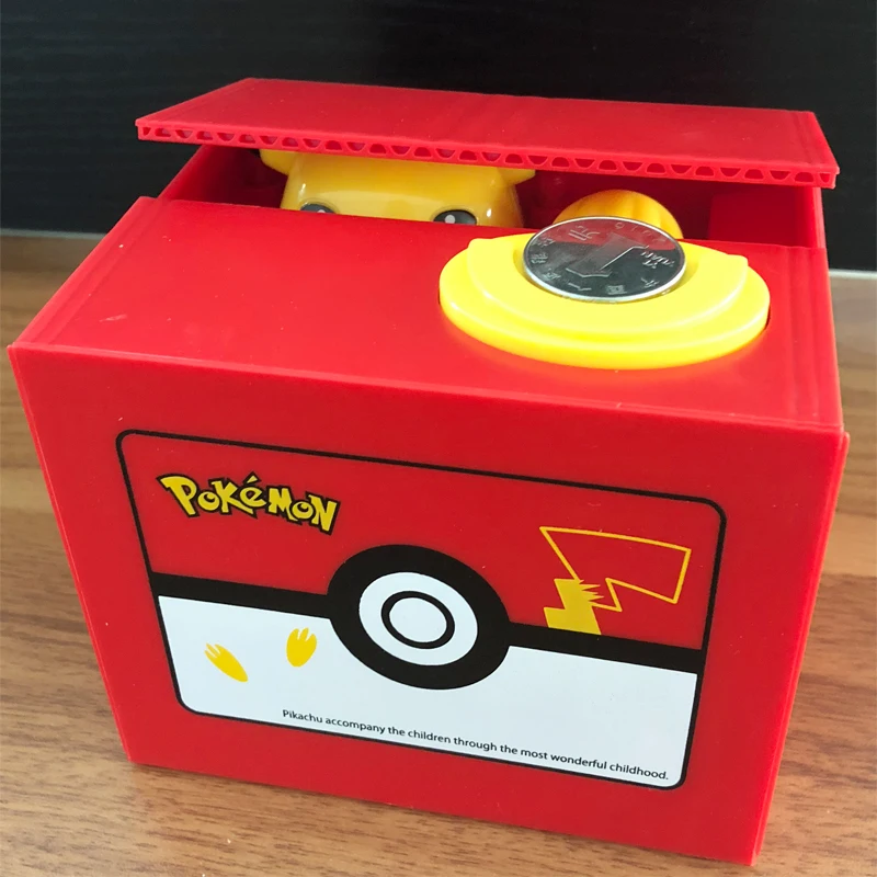 Совершенно новый Электронный пластиковый Копилка Pokemon для кражи монет сейф денег