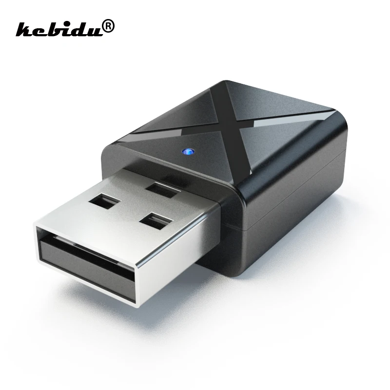 

Portable Bluetooth 5.0 Transmitter Receiver 3.5mm AUX USB Mini 2 in 1 Wireless Stereo Audio Adapter for Home TV MP3/4 PC Car