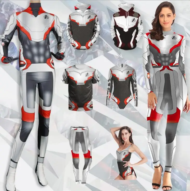 New Hot Avengers: Endgame Quantum Realm UNISEX Short sleeve woman jumpsuits Sweater Cosplay Fashion Halloween Costume
