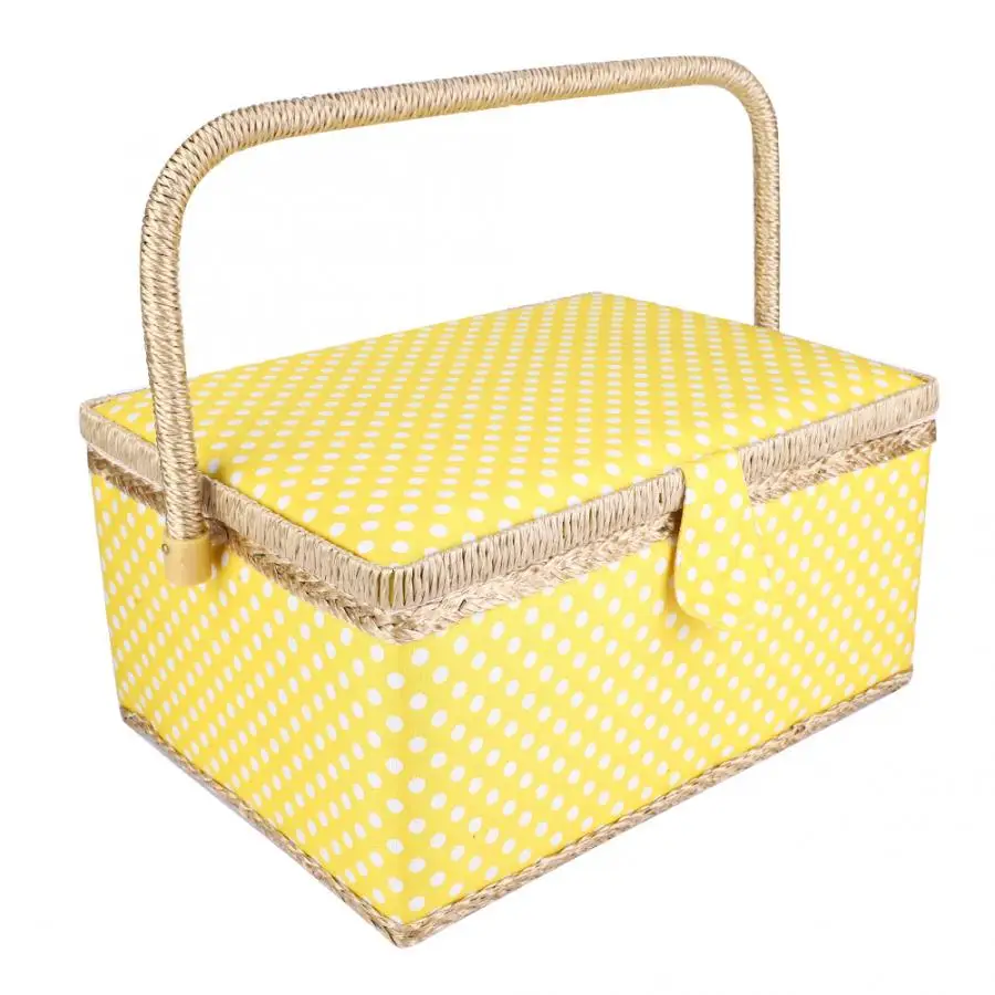 

Drawer Organizer Remote Control Holder Large Sewing Basket Household Fabric Craft Thread Needle Storage Box Organizer Acrylic