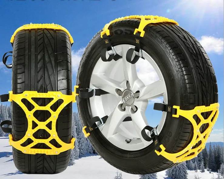 

3Pcs/Lot TPU Snow Chains Universal Car Suit 165-285mm Tyre Winter Roadway Safety Tire Chains Snow Climbing Mud Ground Anti Slip