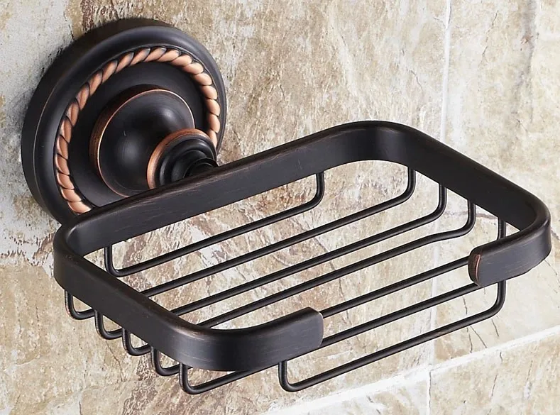 Free shipping antique finish black bronze ceramic european style soap