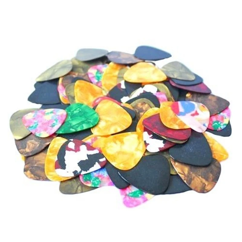 100pcs Acoustic PICKS Electric Bass Pic Plectrum Mediator Guitarra