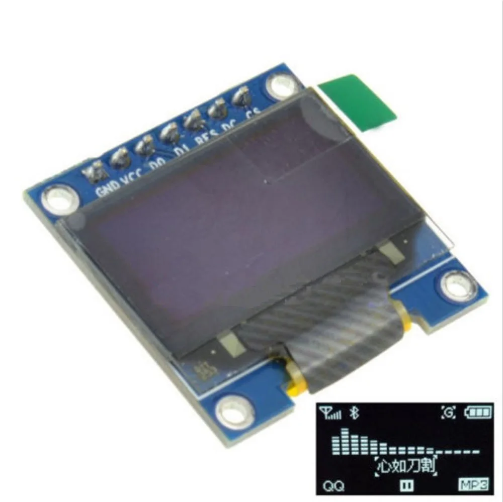 1 шт. 3 5 в 0 96 &quotSPI серийный 128X64 OLED ЖК светодиодный дисплей модуль для Arduino белый|module