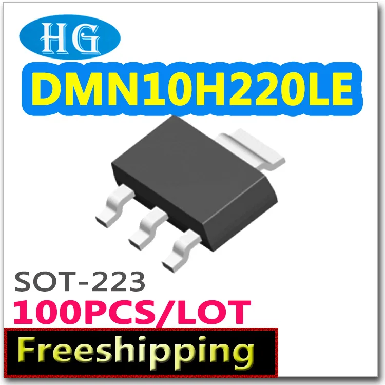 

Smd DMN10H220LE 100pcs 1000PCS SOT223 N-channel 100V 2.3A pdf inside mosfet