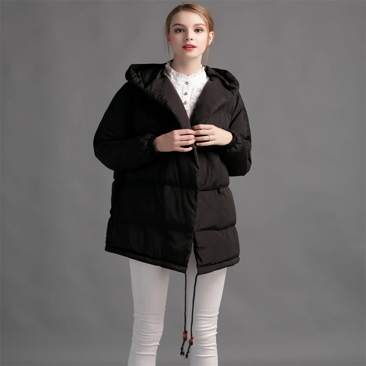 

2018New winter loose big yards Ms. hooded down jacket