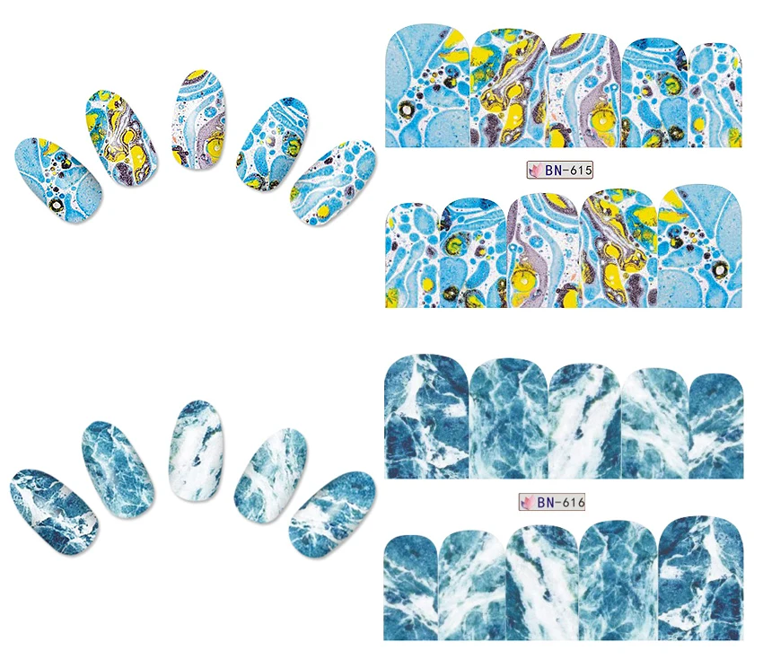 KADS мраморная серия наклейка на ногти водная переводная наклейка для нейл-арта наклейка s DIY Мода обертывания красота украшения аксессуары для ногтей