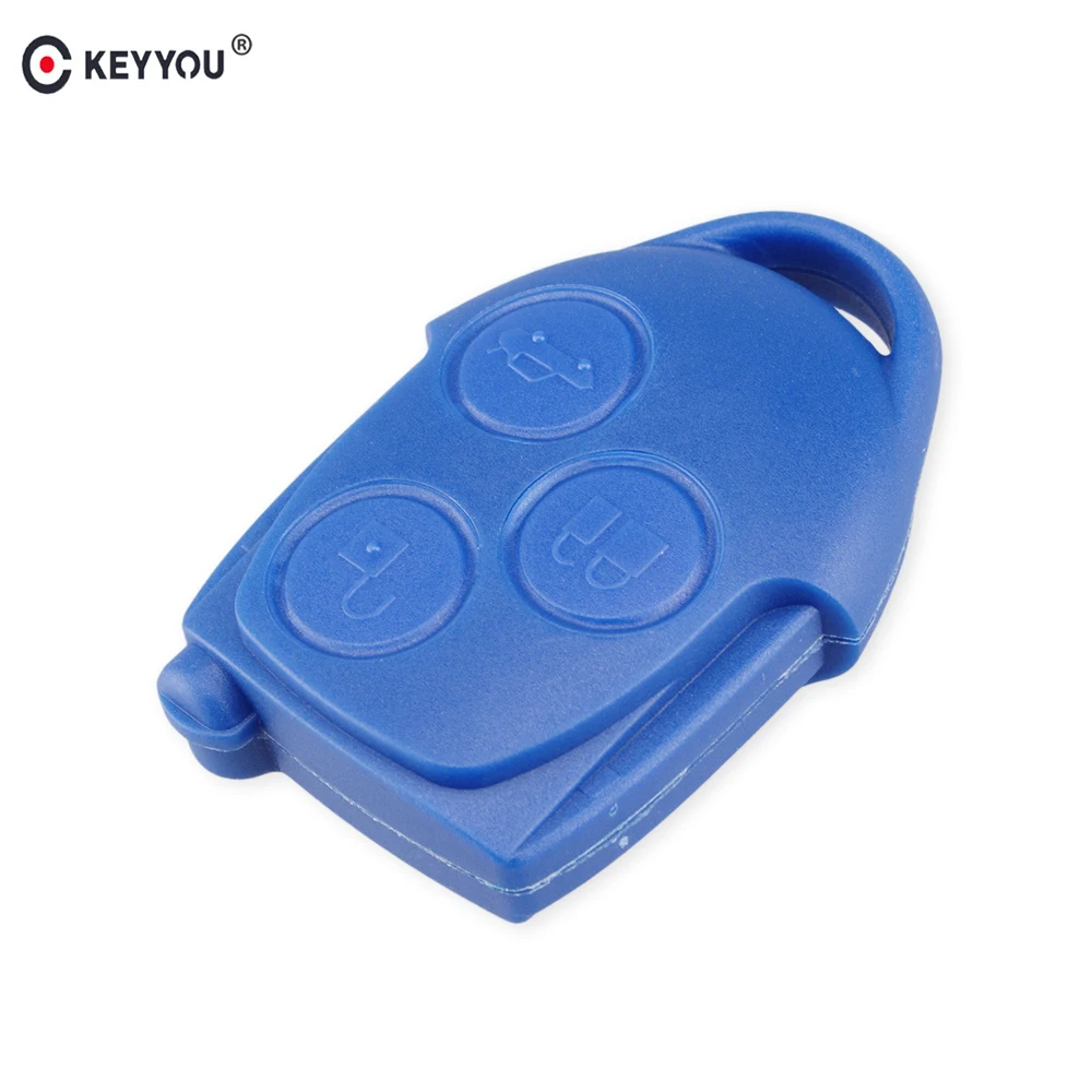 KEYYOU 10X 3 кнопки дистанционного ключа автомобиля оболочки для Ford Transit Синий чехол 433 МГц подходит для европейская модель без ключа входа
