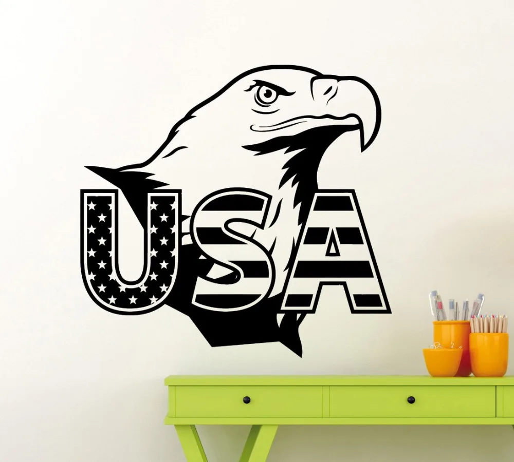 Online Buy Wholesale Usa Wall Stickers From China Usa Wall - Removable Eagle Usa Flag Wall Sticker American Symbol Vinyl Decal Home Roominterior High Quality Mural online buy wholesale usa wall stickers from china usa wall - removable eagle usa flag wall sticker american symbol vinyl decal home roominterior high quality mural