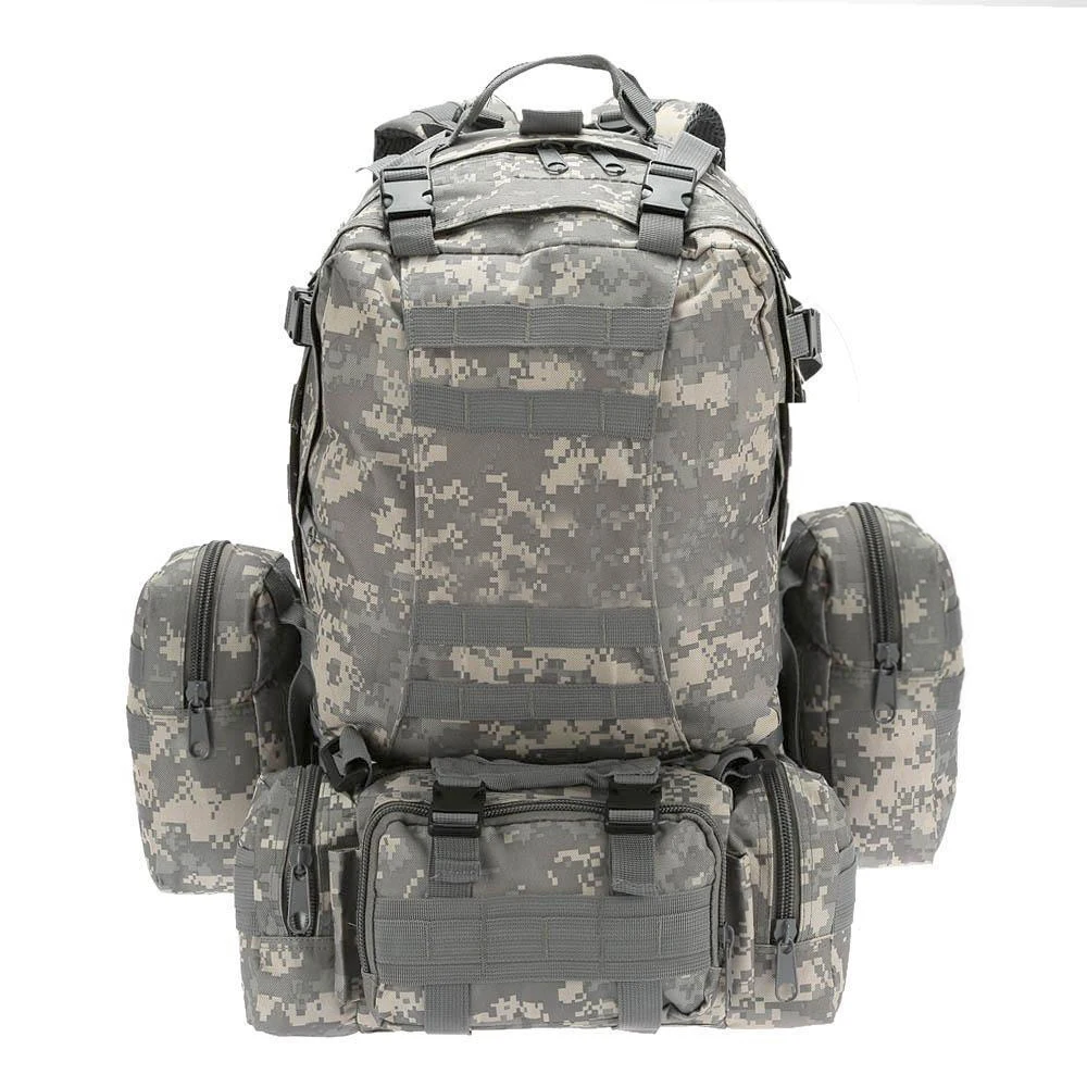 

55L Outdoor Army Bag Camping Hiking Trekking Backpack Camo 3P ACU color