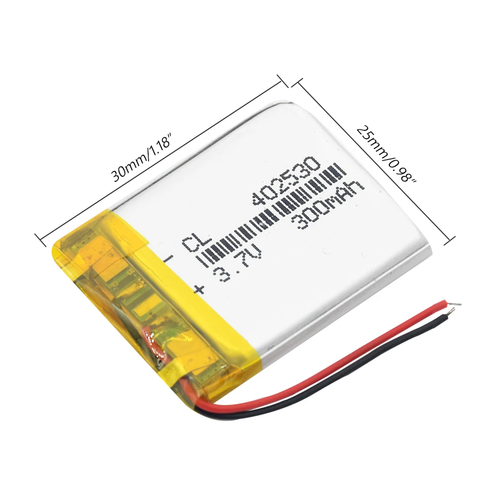 1/2/4 шт 402530 Перезаряжаемые литий Батарея 300mAh полимерный аккумулятор для MP3 MP4 GPS