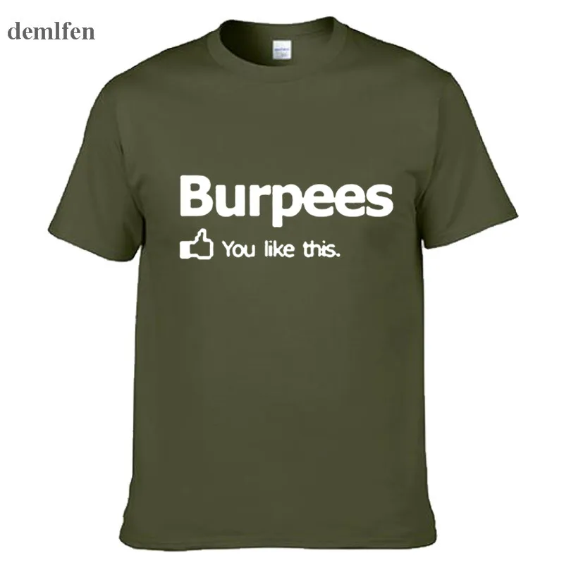 Новое поступление Мужская/женская футболка с надписью Burpees мне нравится эта