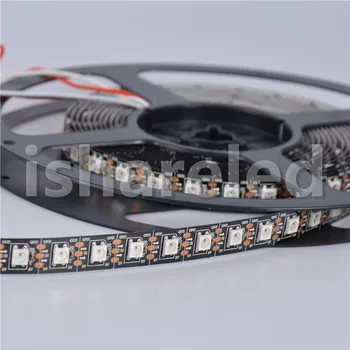

50M 10x5M 5V SK6812 WS2812B 74LEDs/m WHITE/BLACK PCB 5050 SMD RGB Dream addressable Color Pixel LED Strip Light IP30
