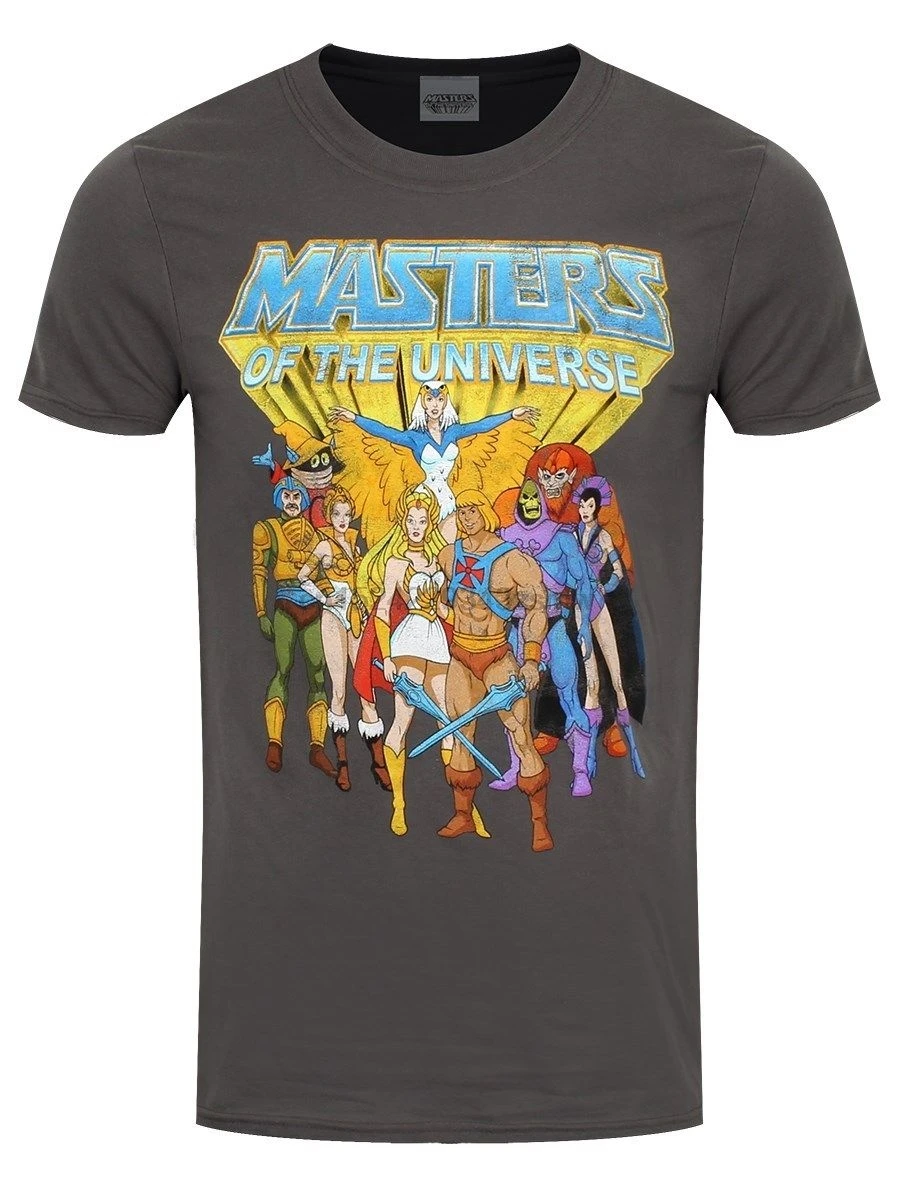 

He Man Masters Of The Universe Group Men& Grey T Shirt Short Sleeve Cartoon Tshirt Tops Summer