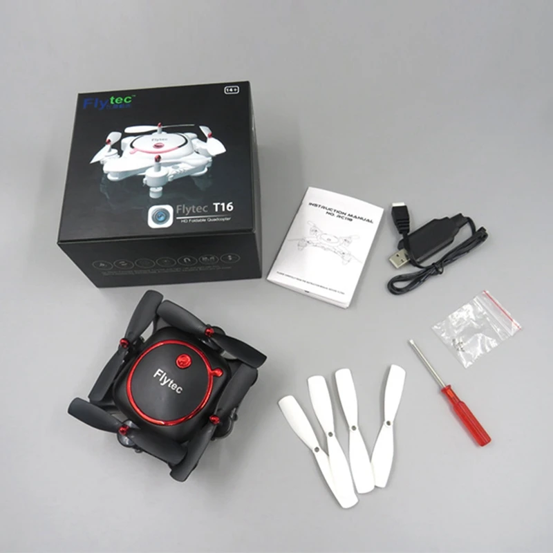 Flytec Folding Mini Drone Wifi Hd Aerial Positioning Fixed Four-Axis Aircraft