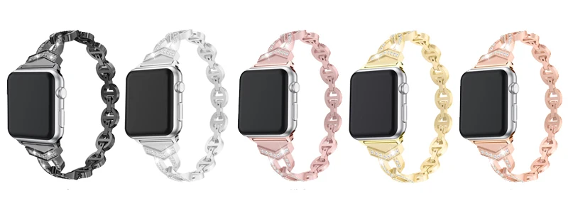 

2019 Newest women Diamond Bands for Apple Watch Series 4 3 2 1 Strap for Iwatch 38mm 42mm 40mm 44mm