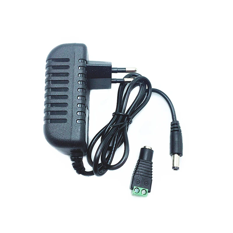

DC12V Adapter AC100-240V Lighting Transformers OUT PUT DC12V 2A Power Supply for LED Strip +Connector