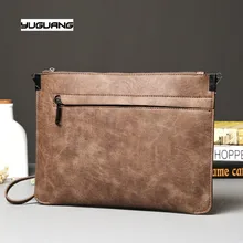 Retro mad horse PU leather hand bag business casual han edition single shoulder bag crosspack hand grab bag trend pack tide